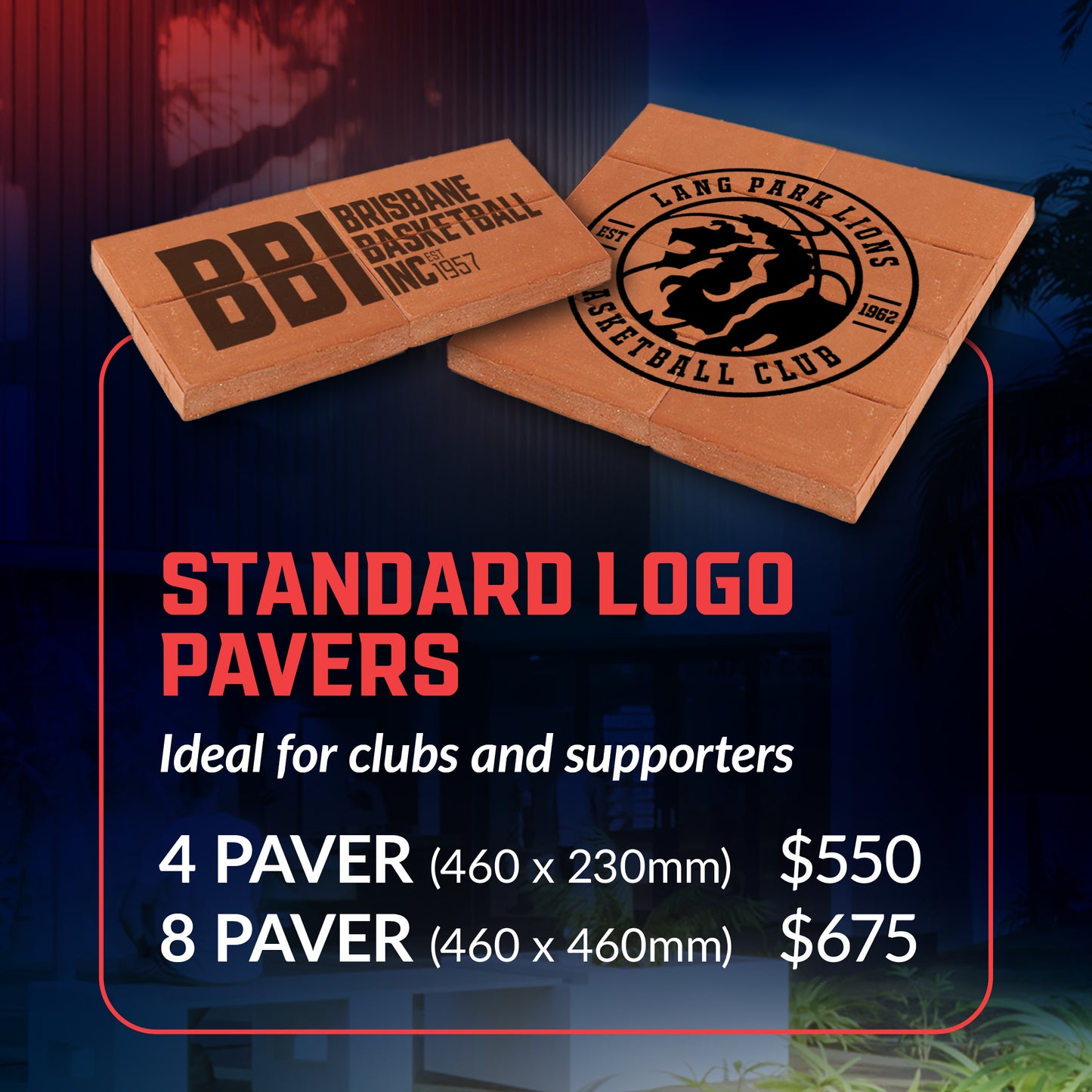 Fans Forecourt - Standard Logo Pavers